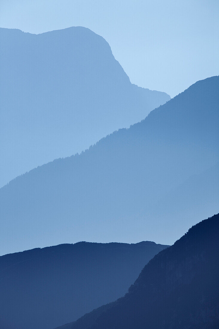 Julian Alps, Part of the Italian section of the Julian Alps viewed from the Mangart Pass, Gorenjska, Krain, Slovenia