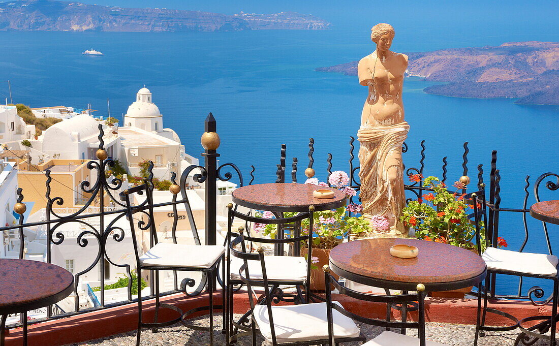 Village of Fira, Santorini Island, Cyclades, Greece