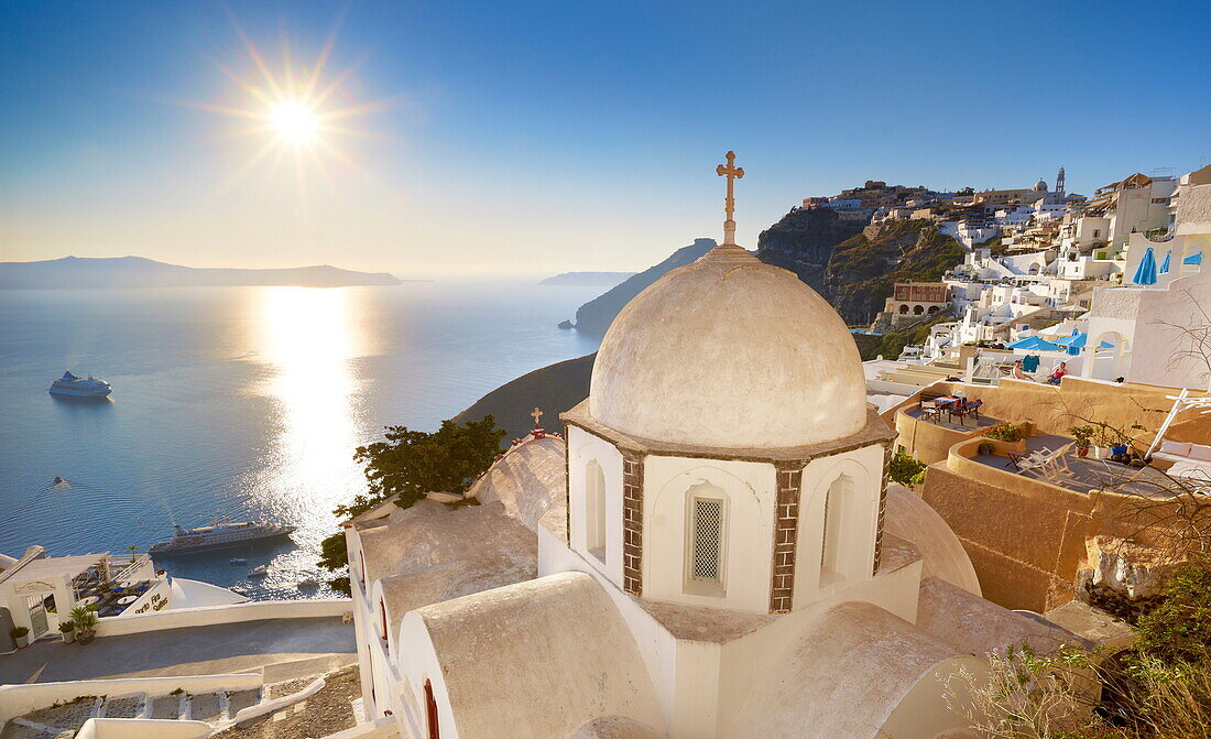 Village of Fira, Santorini Island, Cyclades, Greece