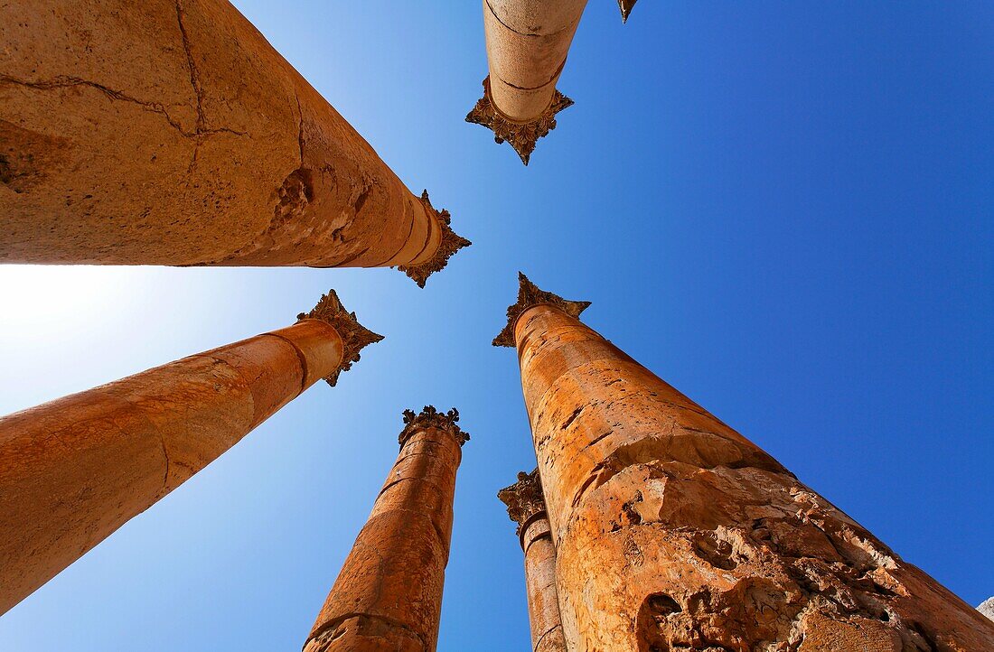 Columns at the Temple of Artemis at Gerasa, Jerash, Jordan