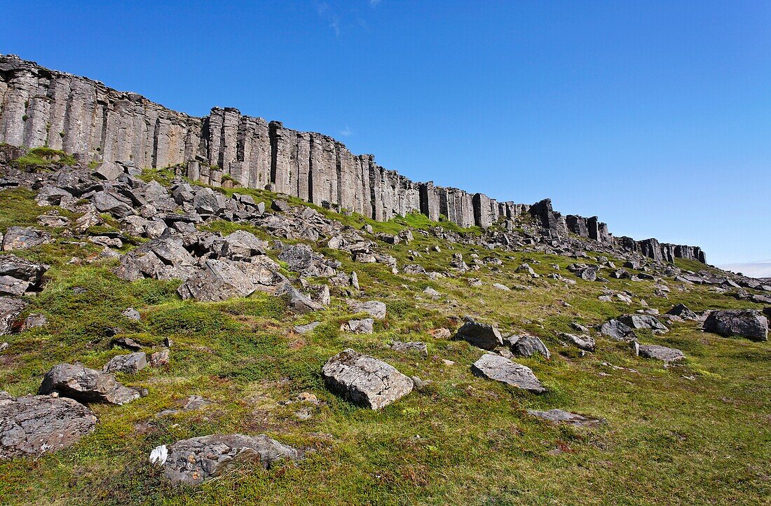 Basalt columns at Gerduberg, Snaefellsnes Peninsula, Iceland