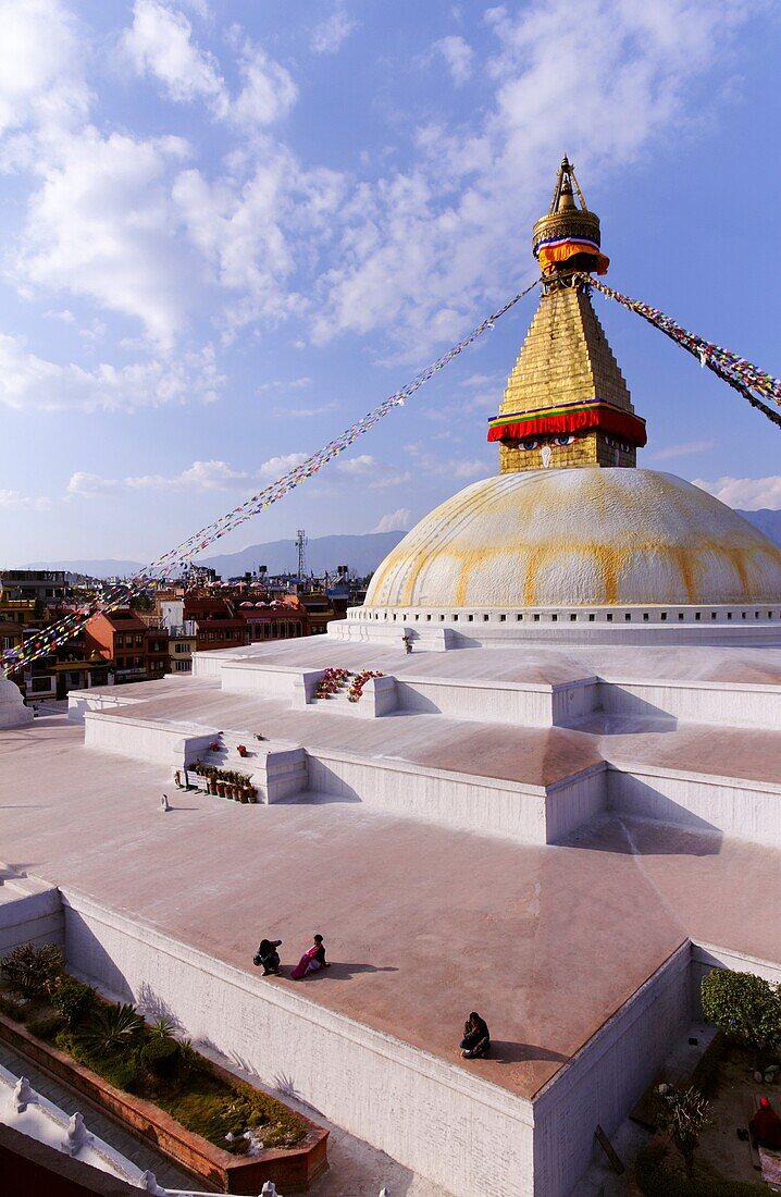 Buddhist stupa at Bodhnath, Kathmandu, Nepal