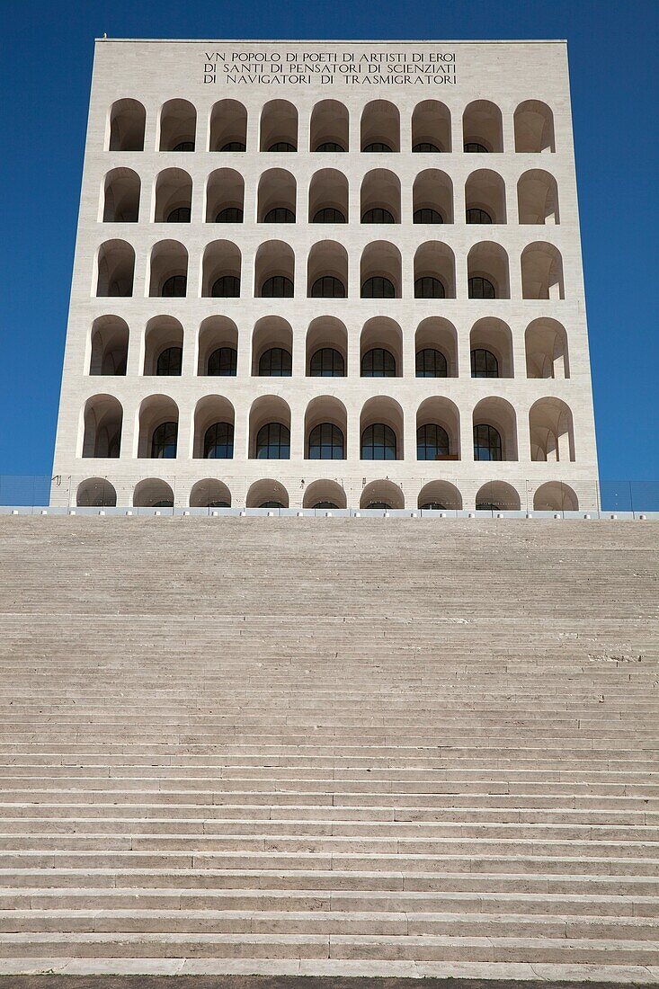 Palazzo della Civiltà Italiana, or square Colosseum, EUR district, Rome, Lazio, Italy, Europe