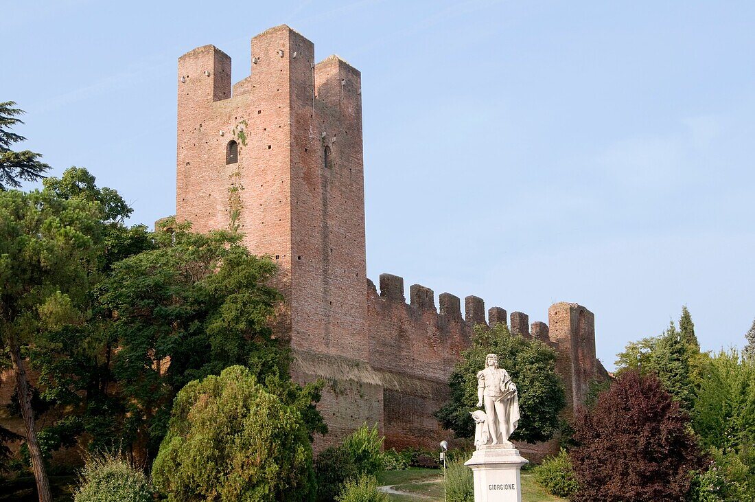 Italy, Castelfranco Veneto, Giorgione statue.
