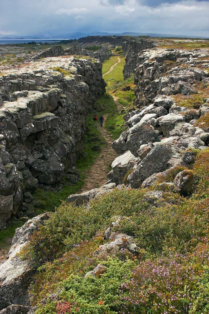 Almannagja Tectonic fault, Thingvellir National Park, Iceland