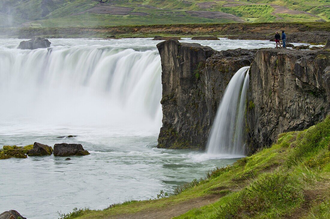 Godafoss or waterfall of the Gods, is on the river Skjalfandafjot  North Iceland