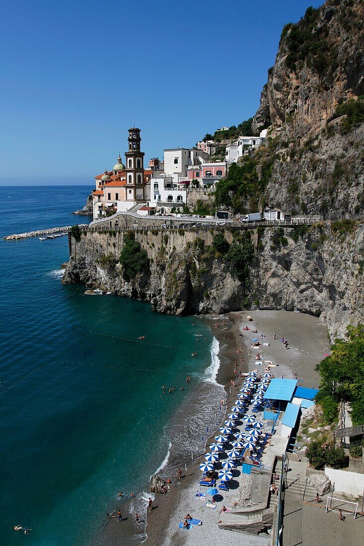 Europe, Italy, Amalfitan coast, Atrani beach