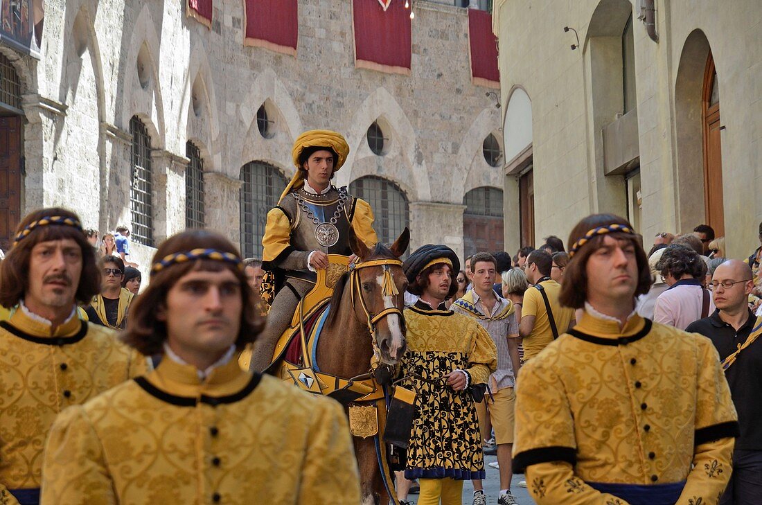 Palio parade, Siena, Tuscany, Italy