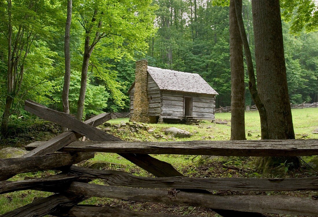Jim Bales Place on the Roaring Fork Motor Nature Trail in the Great Smoky Mountains National Park, Tennessee
