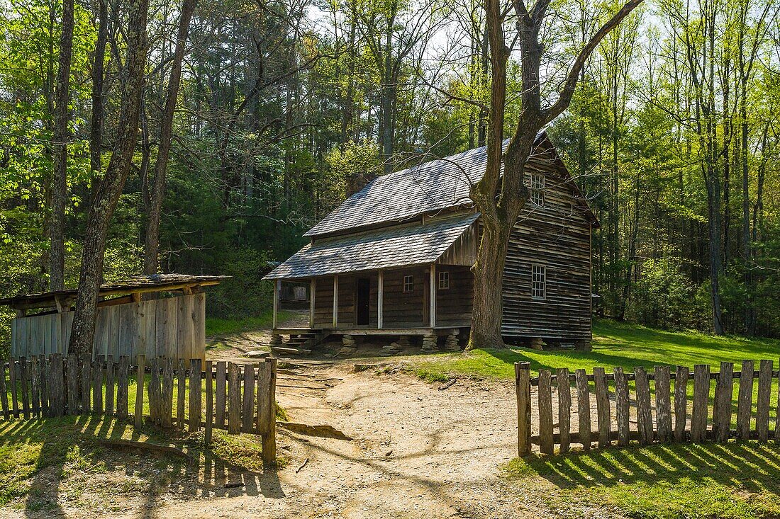 Tipton Place in Cades Cove in the Great Smoky Mountains National Park in Tennessee