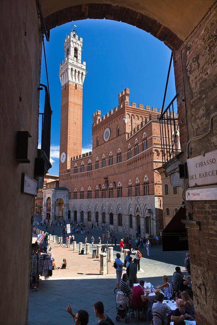 Piazza del Campo, Siena, Province of Siena, Tuscany, Italy, Europe