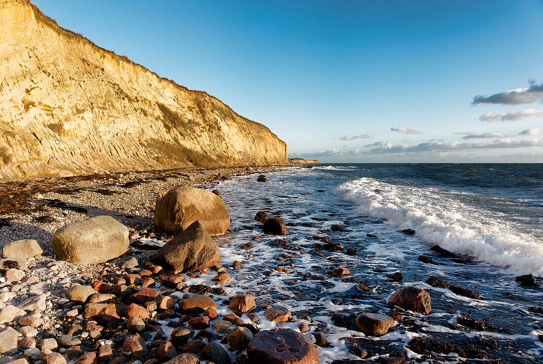 Menschenleerer Strand vor Bagenkop, Insel Langeland, Dänemark, Europa