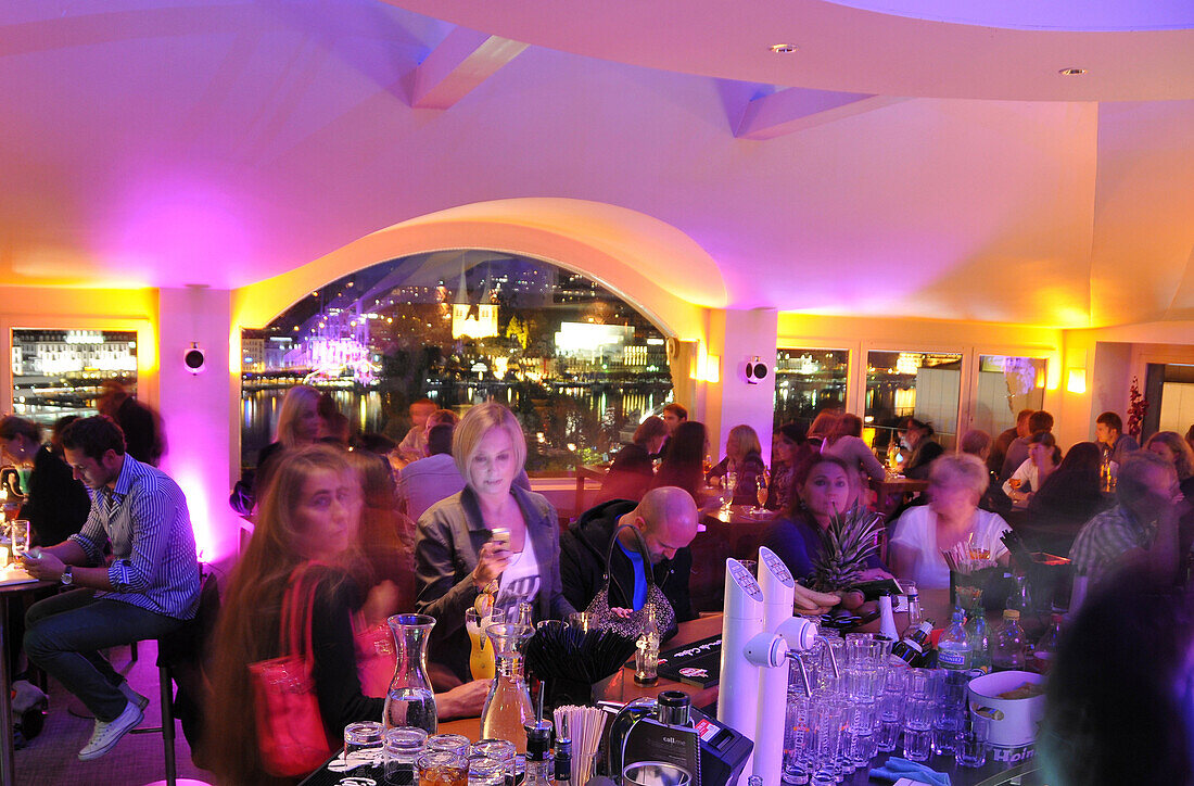 People at the bar of the Metropol hotel, Luzern, Switzerland, Europe