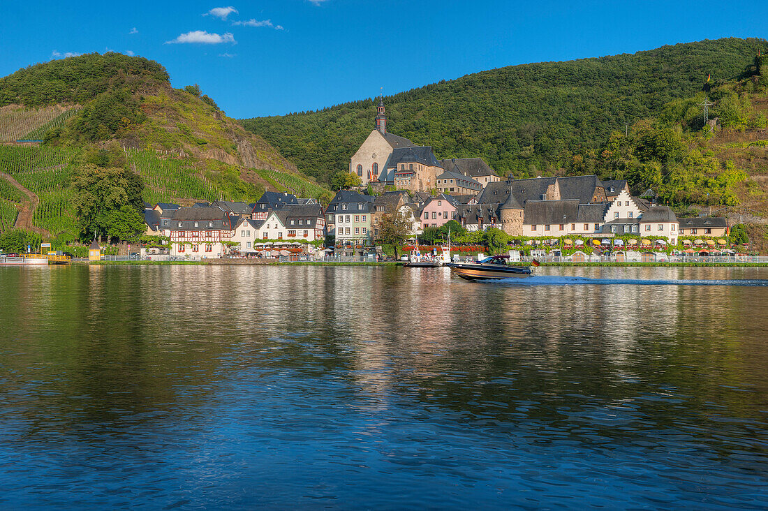 Blick auf Beilstein, Mosel, Rheinland-Pfalz, Deutschland