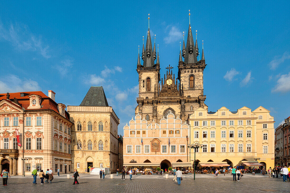 Teyn church at the Altstadter Ring, Prague, Middle Bohemia, Czech Republik