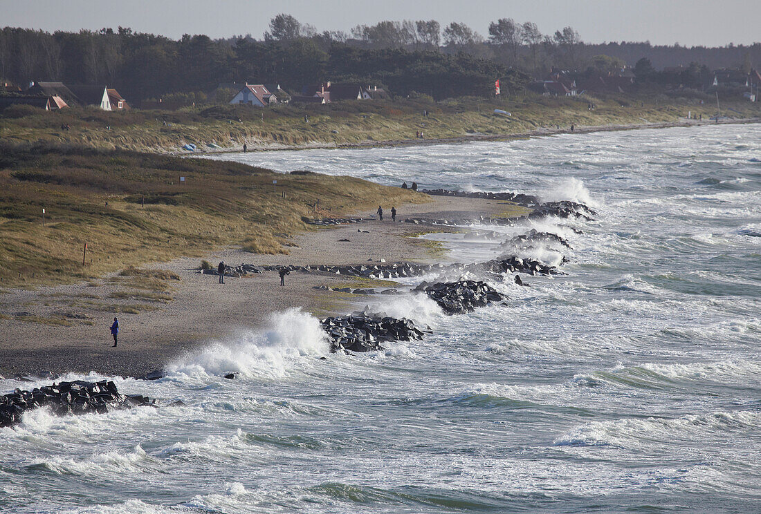 Floods on the beach at Kloster, Hiddensee island, Baltic coast, Mecklenburg Western Pomerania, Germany, Europe