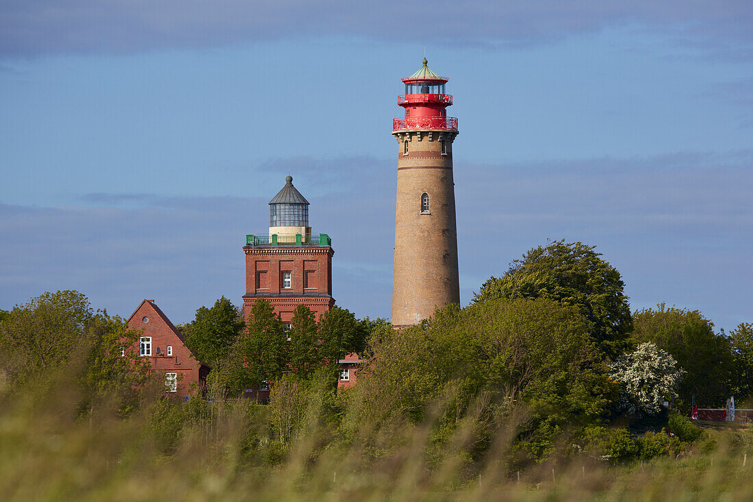 Leuchttürme am Kap Arkona, Halbinsel Wittow, Insel Rügen, Ostseeküste, Mecklenburg Vorpommern, Deutschland, Europa