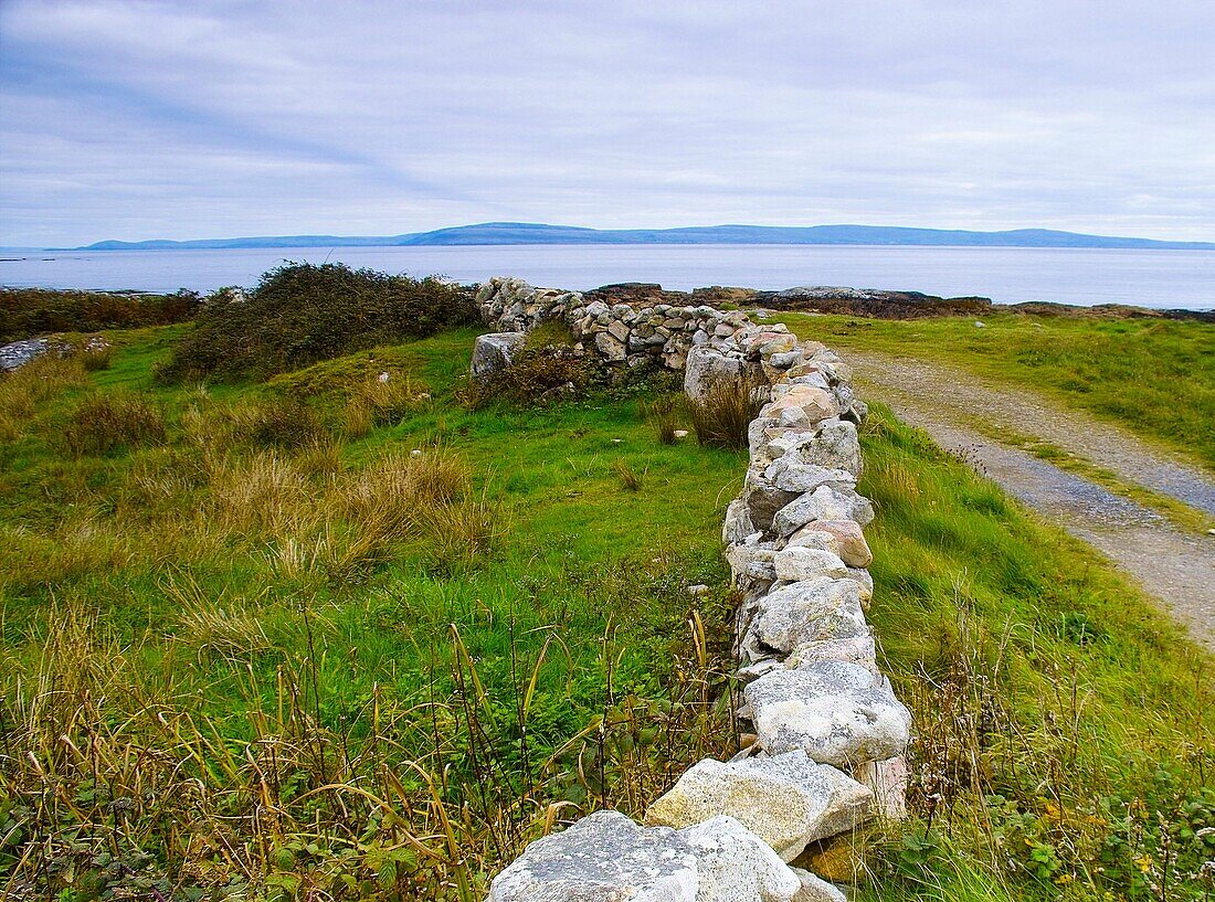 Stone wall in Connemara, Co Galway, Ireland