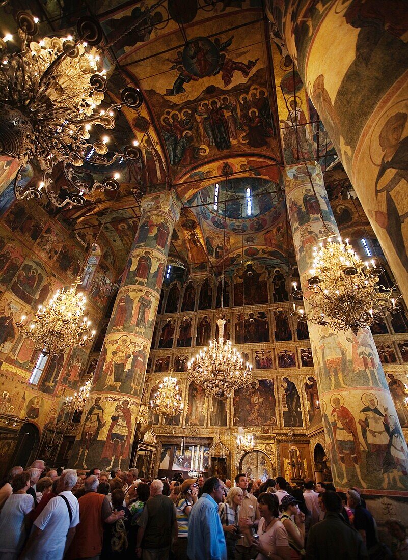 Assumption Cathedral, interior  Kremlin  Moscow  Russia.