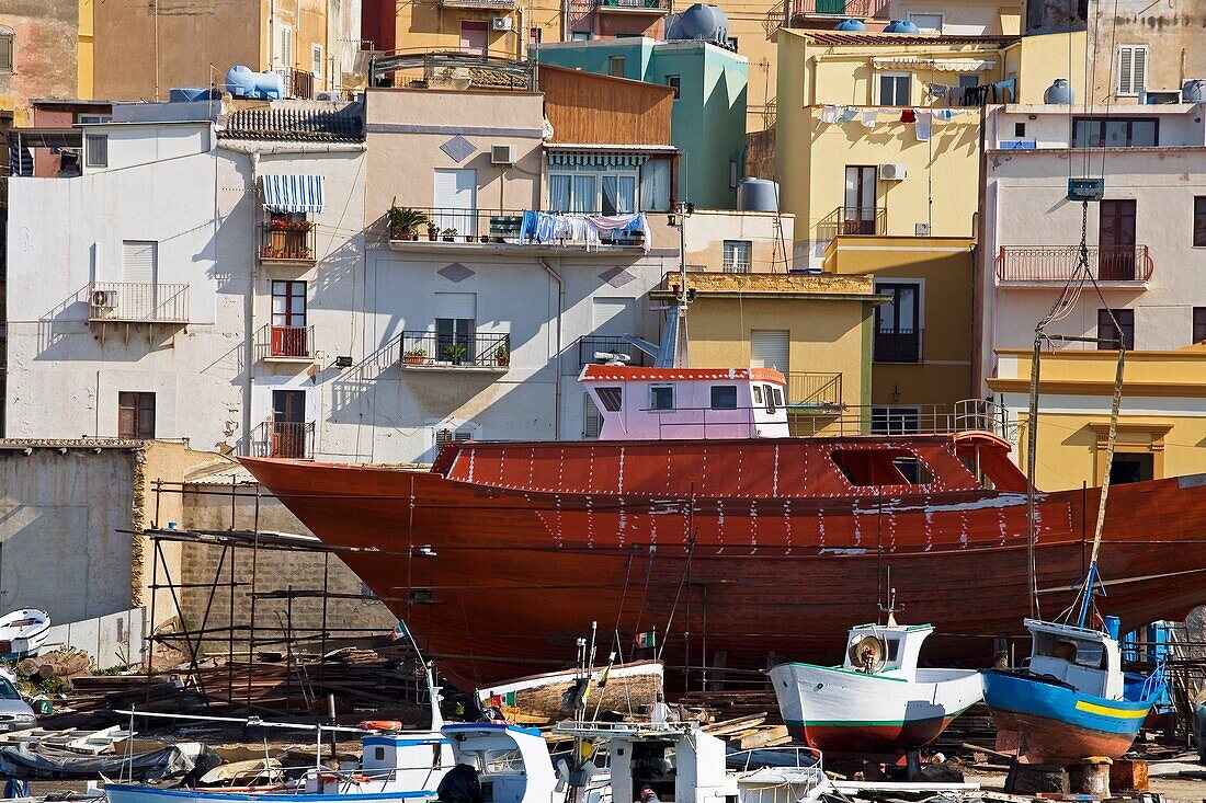 Fishing Boats, port, Sciacca, Sicily, Italy.