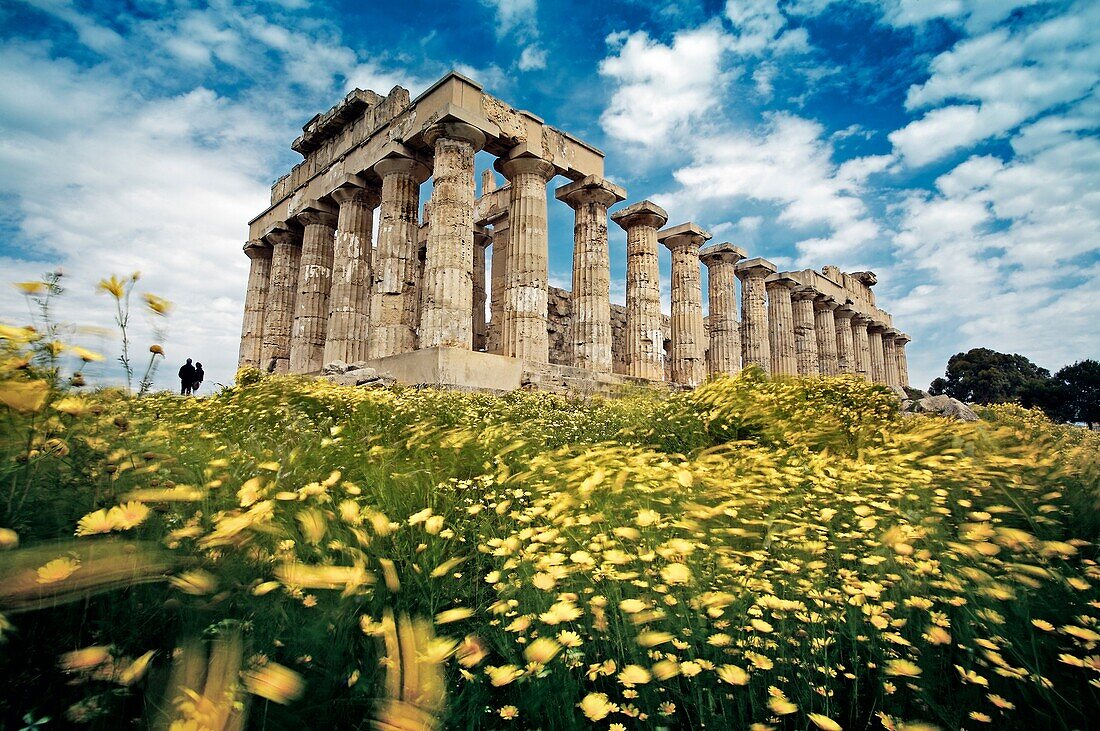 Ruins of Greek temple from seventh century BC  Province of Trapani, Selinunte, Sicily, Italy.