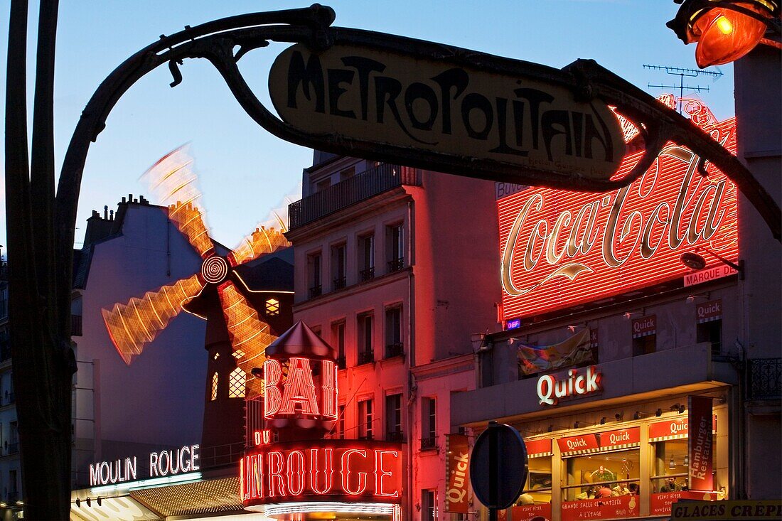 Moulin Rouge, Montmartre, Paris  France.
