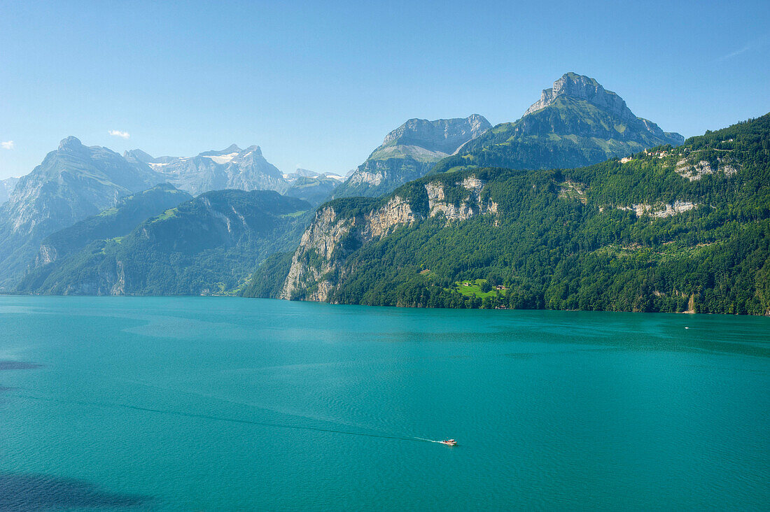 Lake Lucerne with Urirotstock and Urner Alps, Uri, Switzerland, Europe
