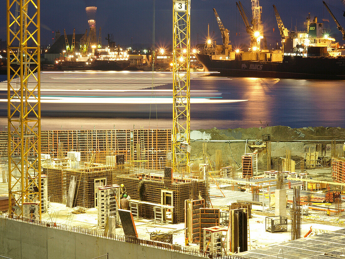 Baustelle in der Hafencity, Hansestadt Hamburg, Deutschland