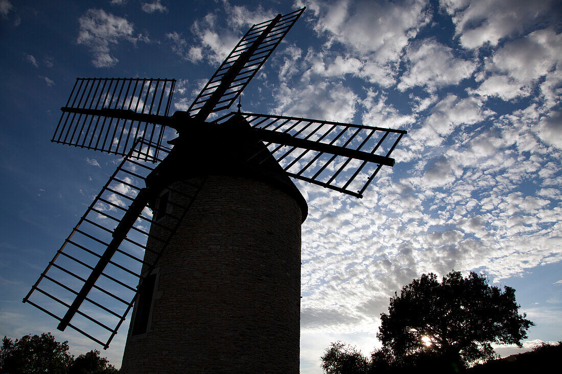 The Sorine Mill Built On The Beauregards Hill Between 1825 And 1835 And Restored In 1990, Santenay, The Great Burgundy Wine Road, Cote D'Or (21), France