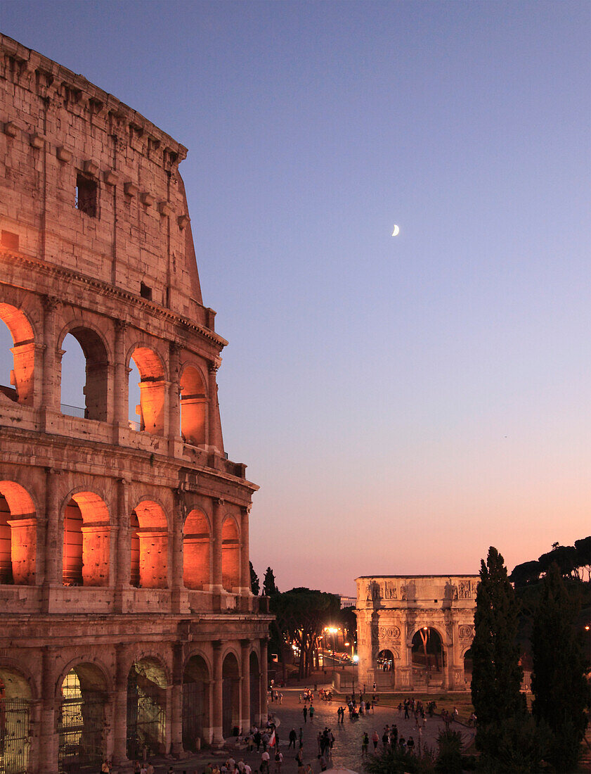 Italy, Lazio, Rome, Colosseum, Arco di Costantino