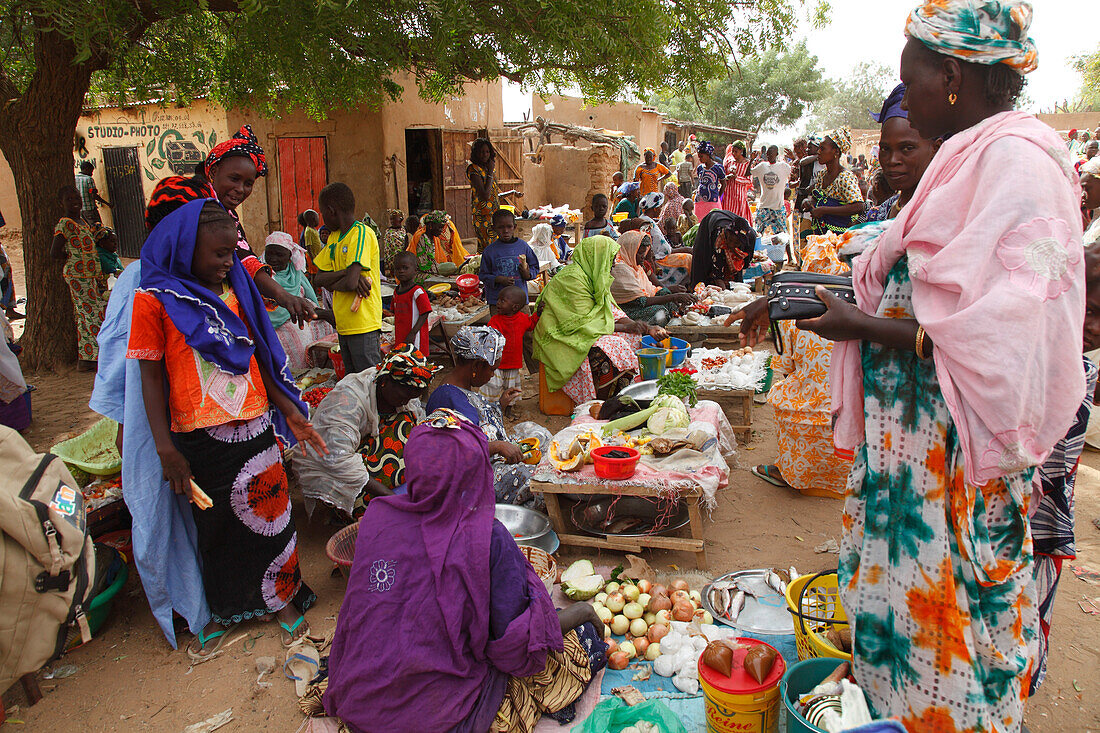 Western Africa, Mauritania, Sénégal river valley, Koundel (Kaedi area), the market