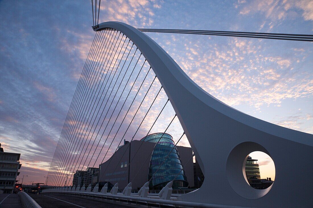 Republic of Ireland,Dublin,The Samuel Beckett Bridge,Designer and Architect Santiago Calatrava