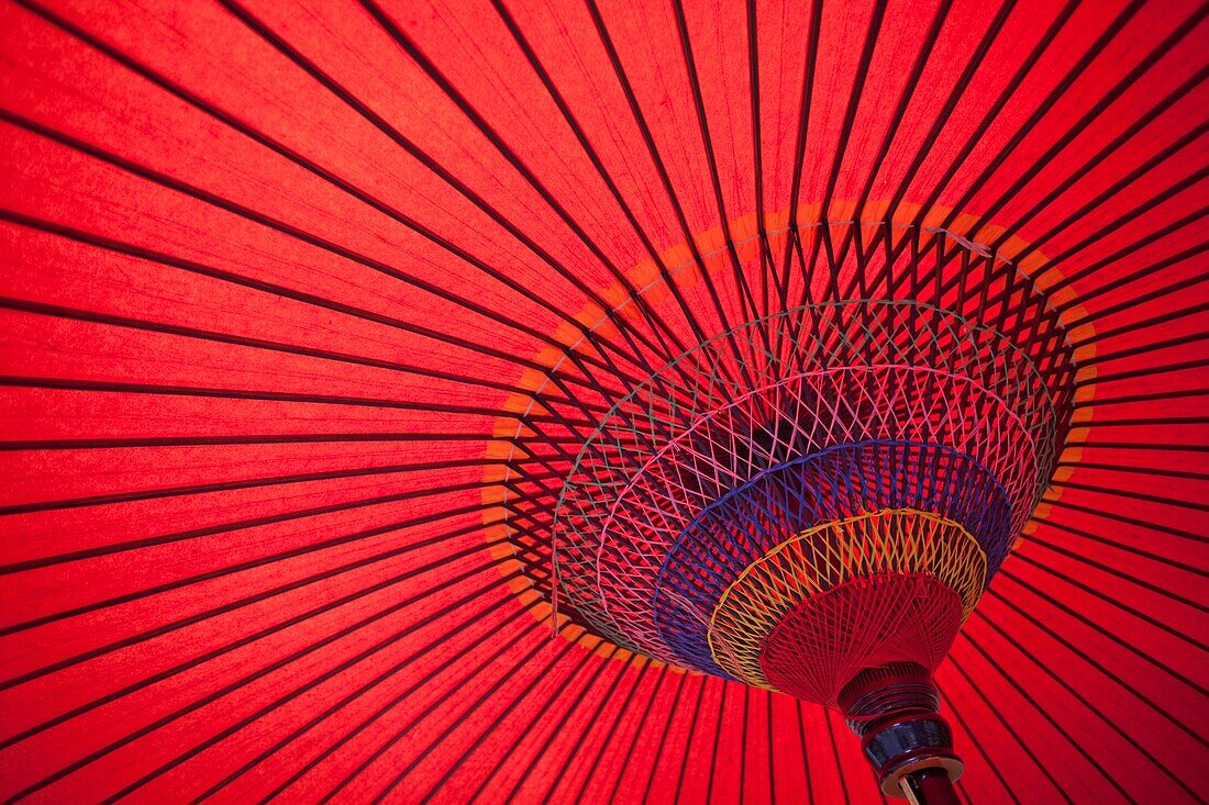 Japan,Kyoto,Higashiyama,Japanese Red Umbrella