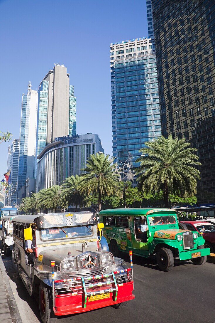 Philippines,Manila,Makati,Ayala Avenue,Jeepneys