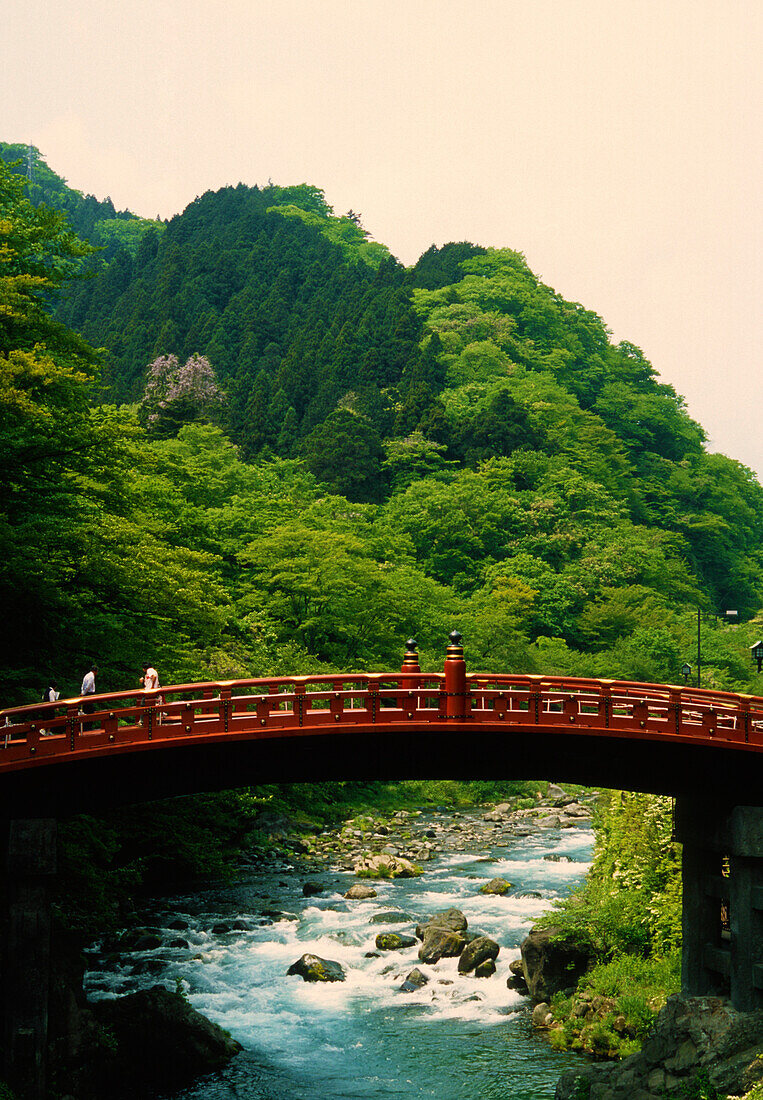 Japan, Nikko, Shin-kyo sacred bridge, Daiya river
