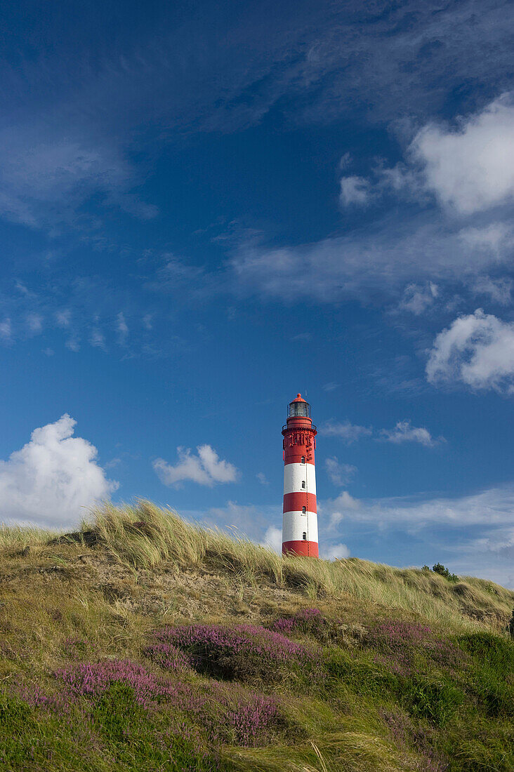 Lighthouse, near Nebel, Amrum, North Frisian Islands, Schleswig-Holstein, Germany