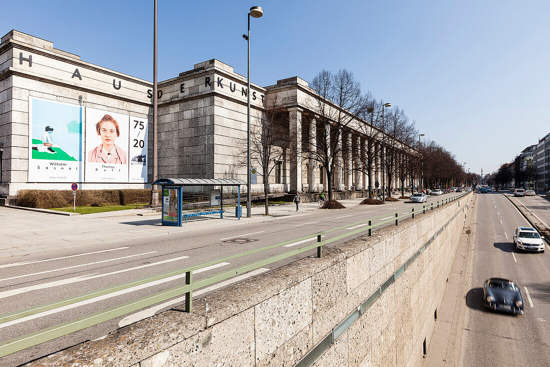 Haus der Kunst und Prinzregentenstrasse, München, Oberbayern, Bayern, Deutschland