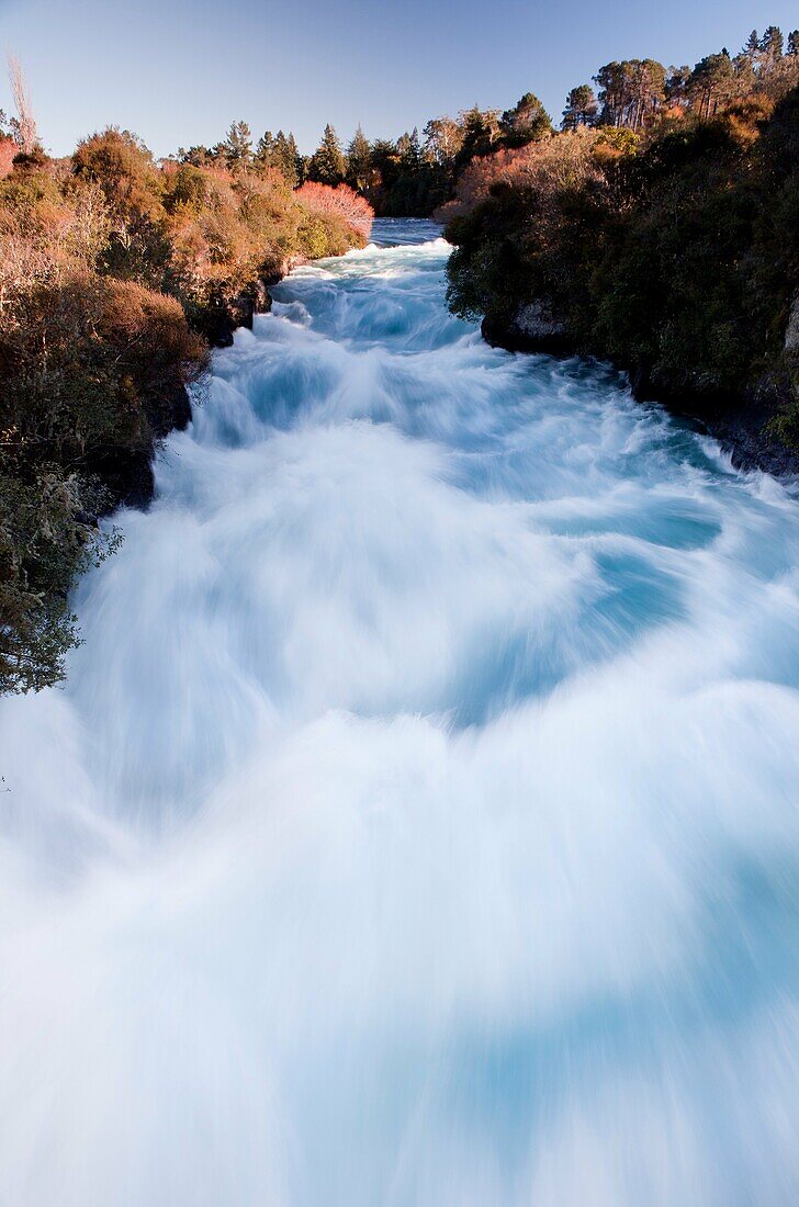 Huka falls in Waikato river, Wairakei park, Taupo, North Island, New Zealand