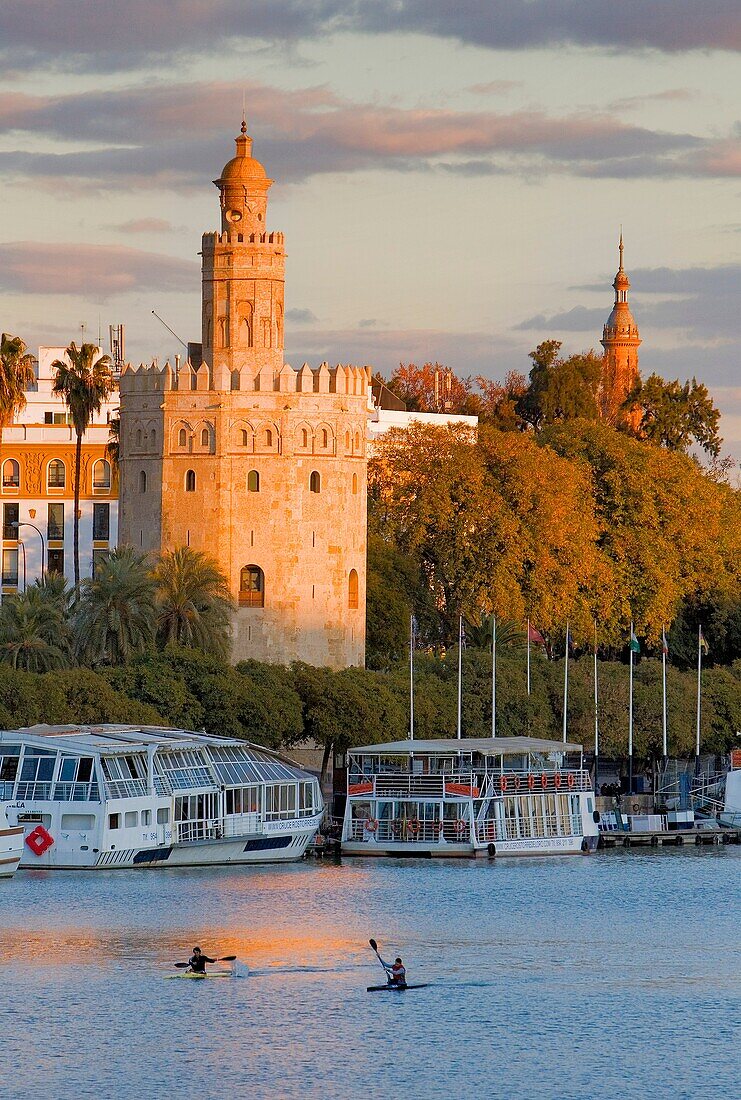 Gold tower, as seen from Guadalquivir river,Sevilla,spain