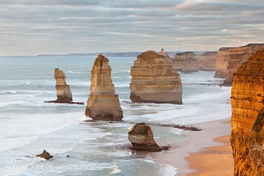 The 12 Apostles, Great Ocean Road, Australia The Great Ocean Road is one of the most famous scenic roads worldwide It crosses the Port Campbell National Park with the well known rock formation and sea stacks like the ´ 12 apostles Thousends of tourists ar