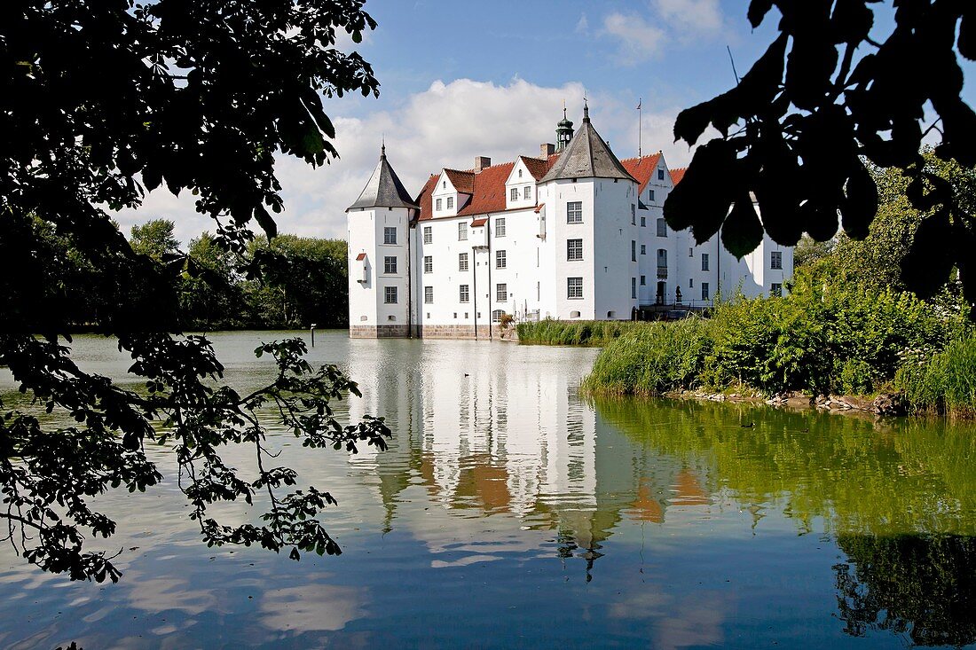 Gluecksburg Castle, important Renaissance castle in Gluecksburg, Schleswig-Holstein, Germany, Europe