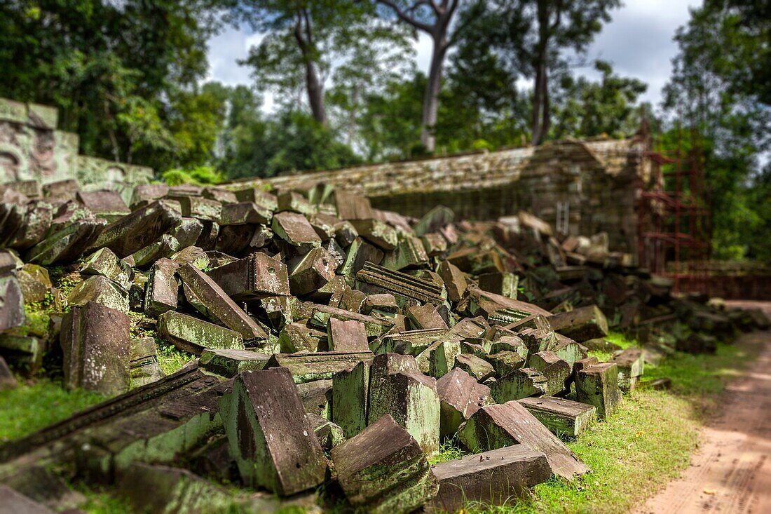 Ta Prohm is the modern name of a temple at Angkor, Siem Reap Province, Cambodia, built in the Bayon style largely in the late 12th and early 13th centuries and originally called Rajavihara Located approximately one kilometre east of Angkor Thom and on the