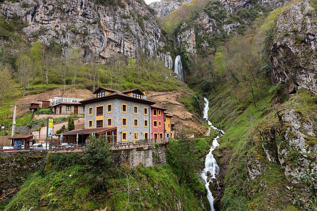 Aguasaliu cascade near the Gorge Beyos in South-West slope of the Picos de Europa
