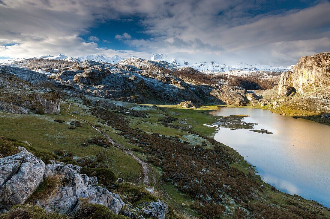 Lake Ercina, Covadonga, Picos de Europa National Park, Asturias, Spain