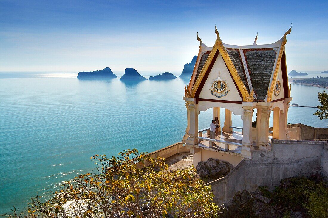 Thailand - Buddhist small monastery on the Khao Chong Krachok mountain, located near Prachuap city