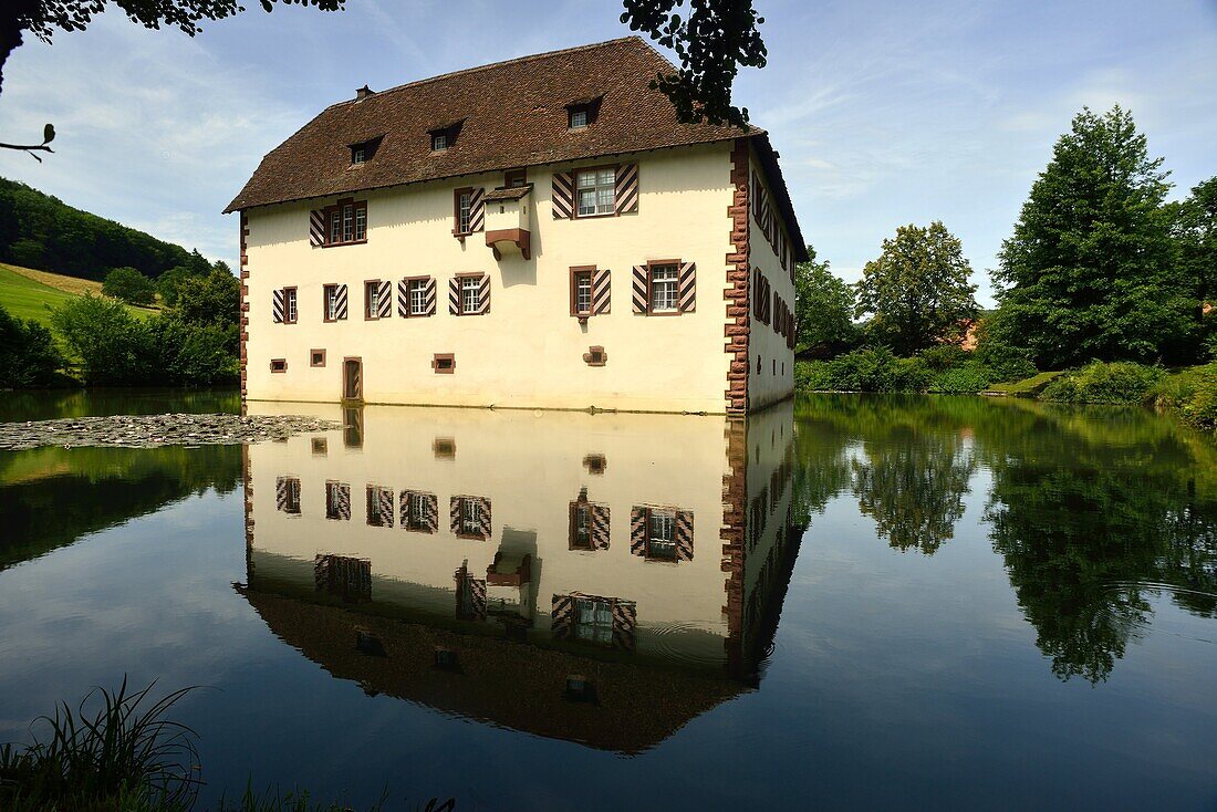 Water palace, now top restaurant and townhall, Inzlingen, Germany