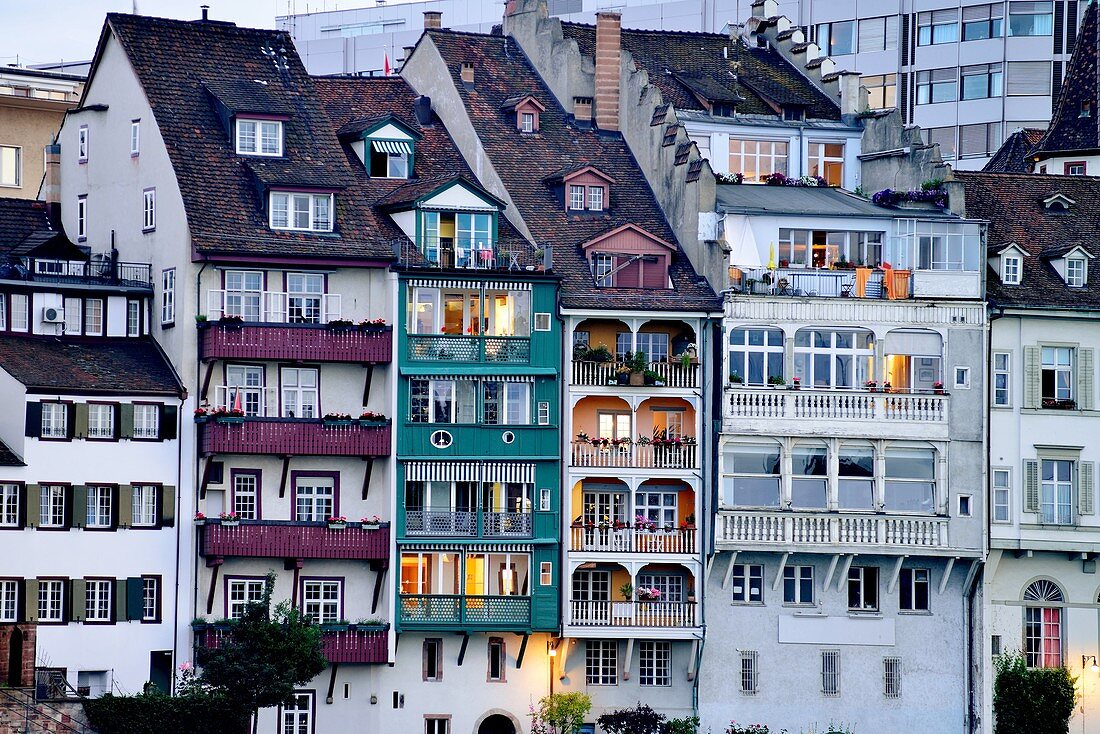 Houses at dawn, Basel, Switzerland