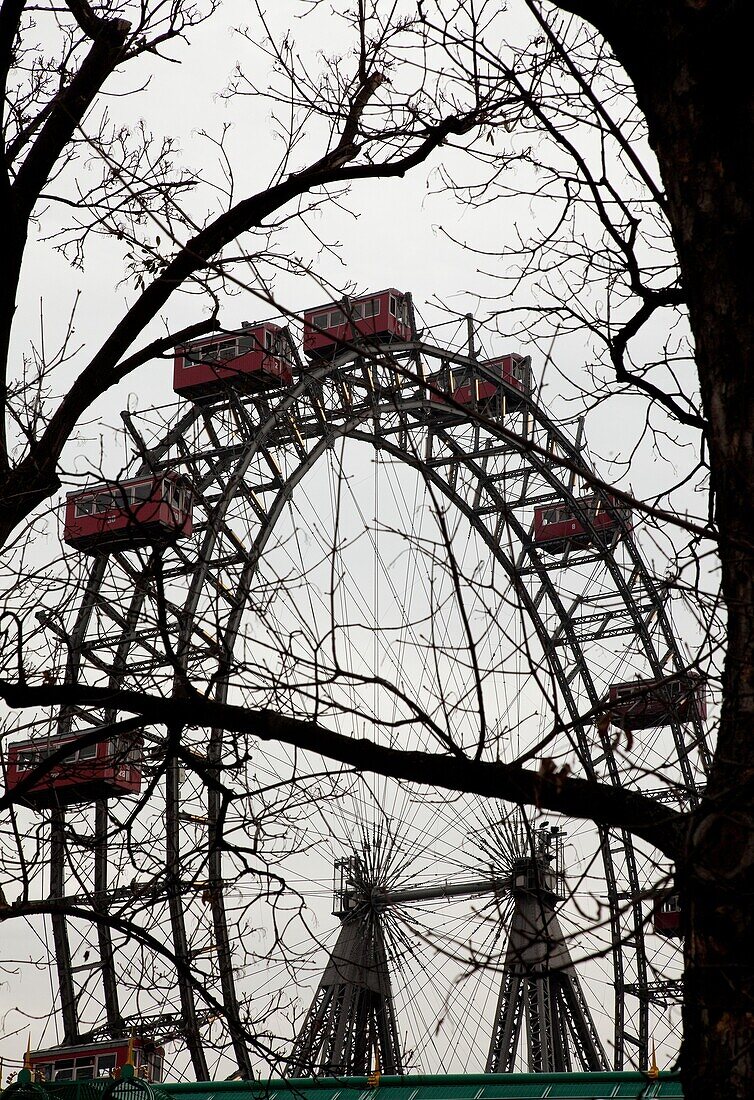 The famous Prater big wheel immortalized in the film The Third Man, Orson Welles  Vienna, Austria