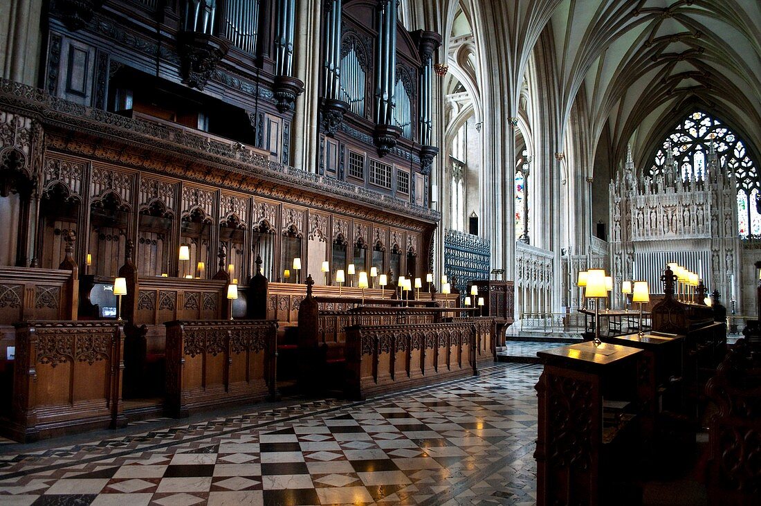 Choir, Bristol Cathedral, England, United Kingdom