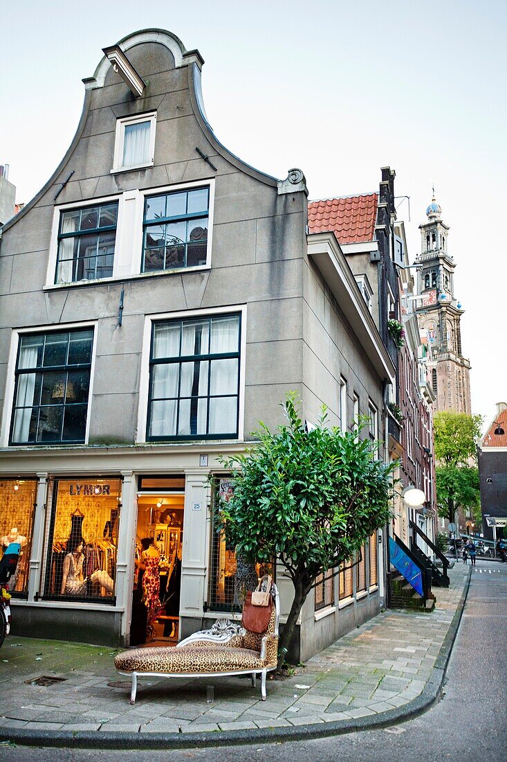 Street, Jordaan neighborhood, Amsterdam, Netherlands.